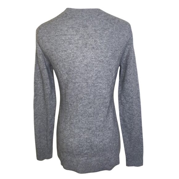 AQUA CASHMERE Ski Jumper Sweater Retro Skier Crew Neck Gray size XS - Picture 4 of 5